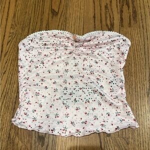 NWT Floral Strapless Top XS